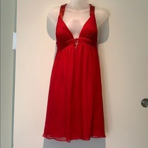 Sexy Show Stopping Red Halter Dress Size S